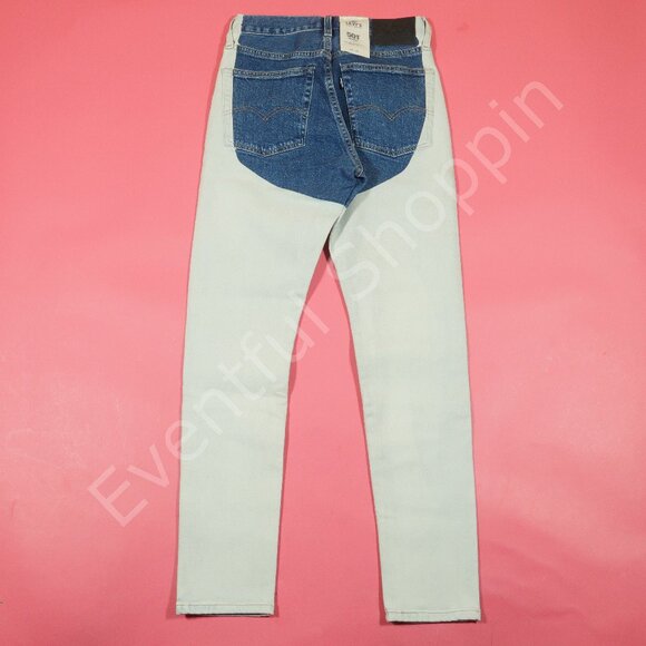 Levis 501 Selvedge Skinny Jeans Womens 24 Blue White Made & Crafted New - Picture 3 of 7